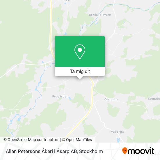 Allan Petersons Åkeri i Åsarp AB karta