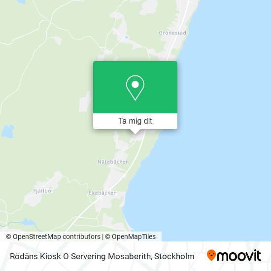 Rödåns Kiosk O Servering Mosaberith karta