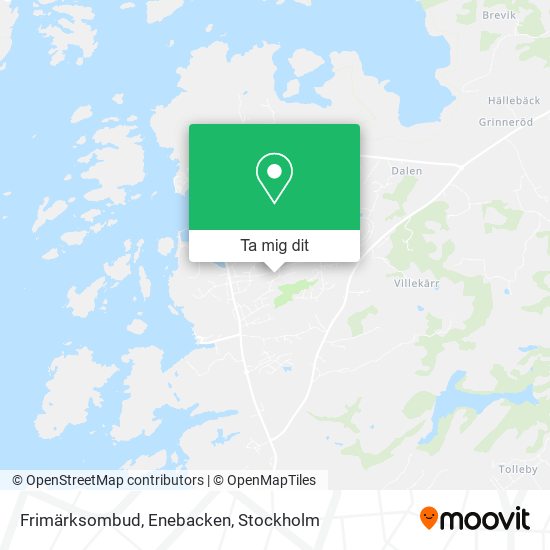 Frimärksombud, Enebacken karta