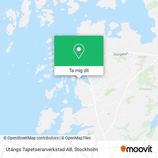 Utängs Tapetserarverkstad AB karta