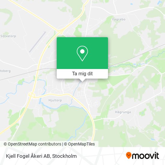 Kjell Fogel Åkeri AB karta