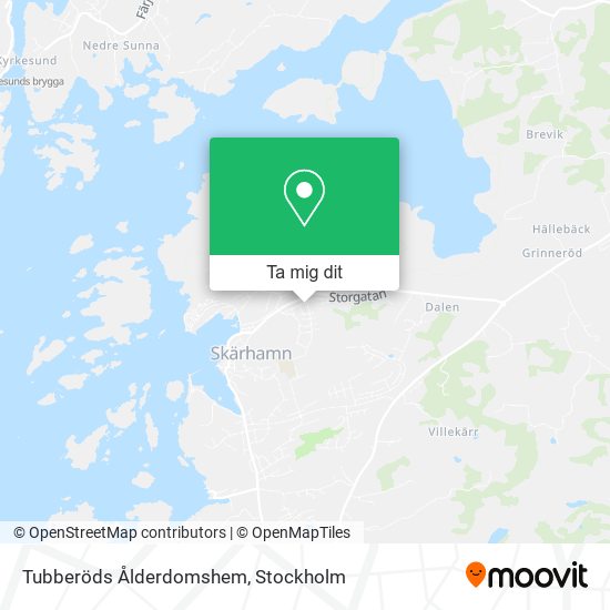 Tubberöds Ålderdomshem karta