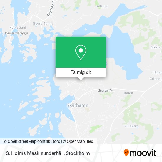 S. Holms Maskinunderhåll karta