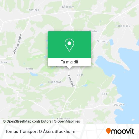 Tomas Transport O Åkeri karta