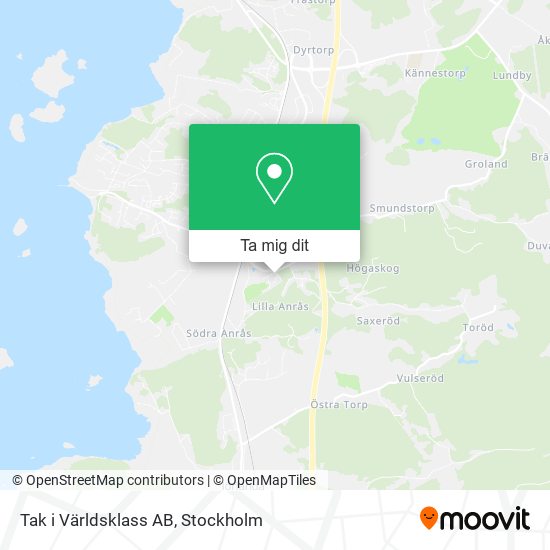 Tak i Världsklass AB karta