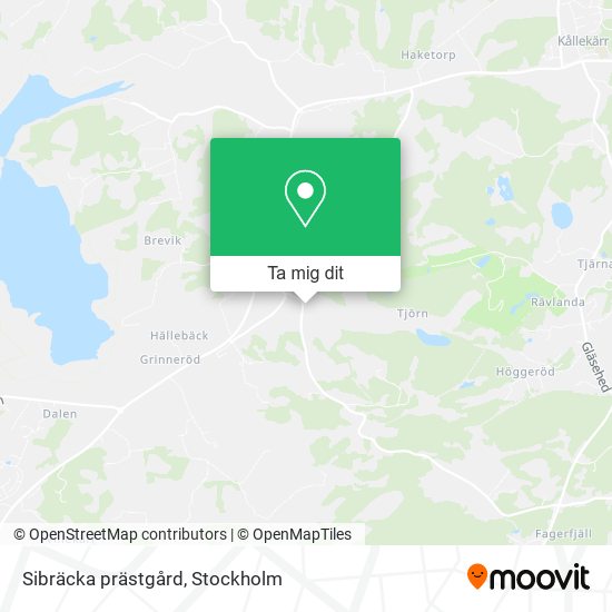 Sibräcka prästgård karta