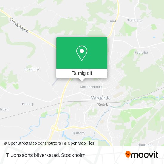T. Jonssons bilverkstad karta
