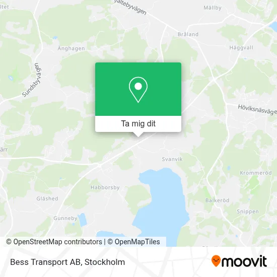Bess Transport AB karta