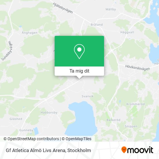 Gf Atletica Almö Livs Arena karta