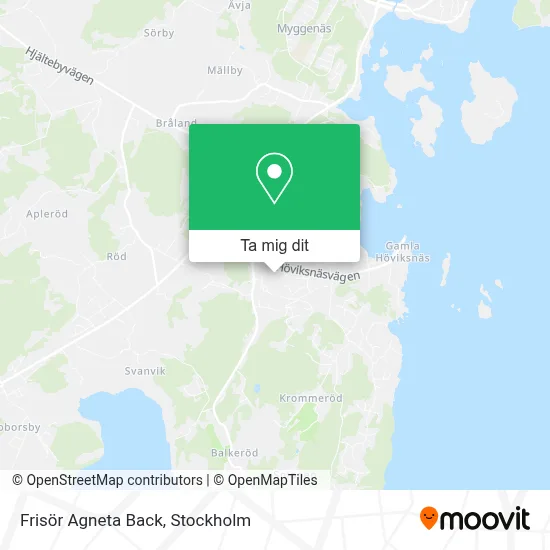 Frisör Agneta Back karta