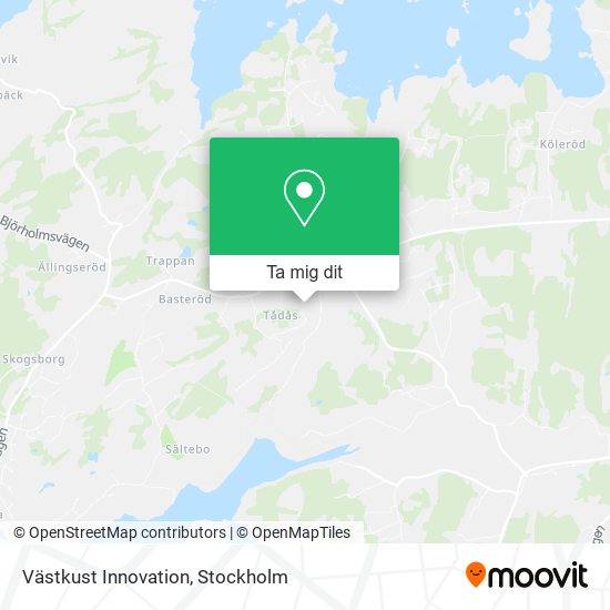 Västkust Innovation karta