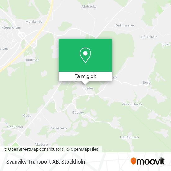 Svanviks Transport AB karta