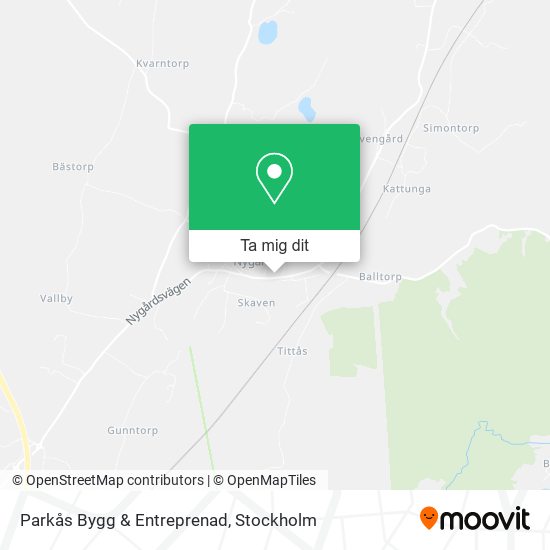 Parkås Bygg & Entreprenad karta