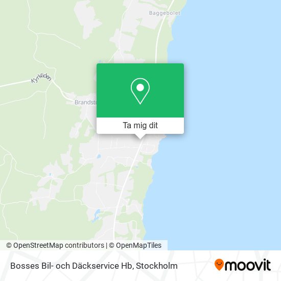 Bosses Bil- och Däckservice Hb karta