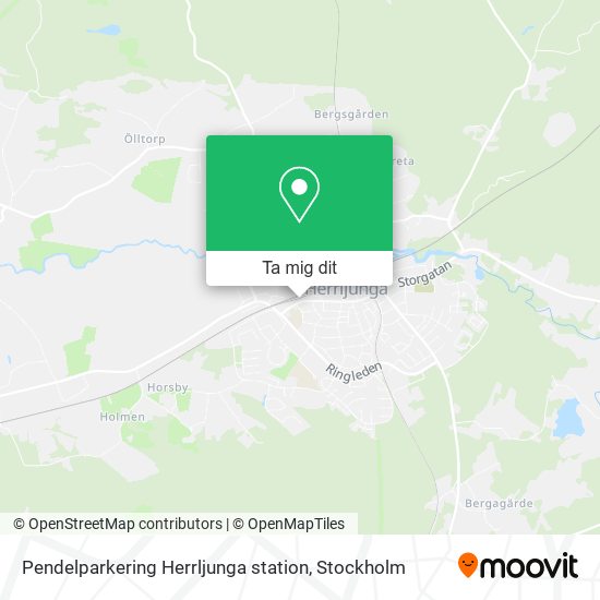 Pendelparkering Herrljunga station karta