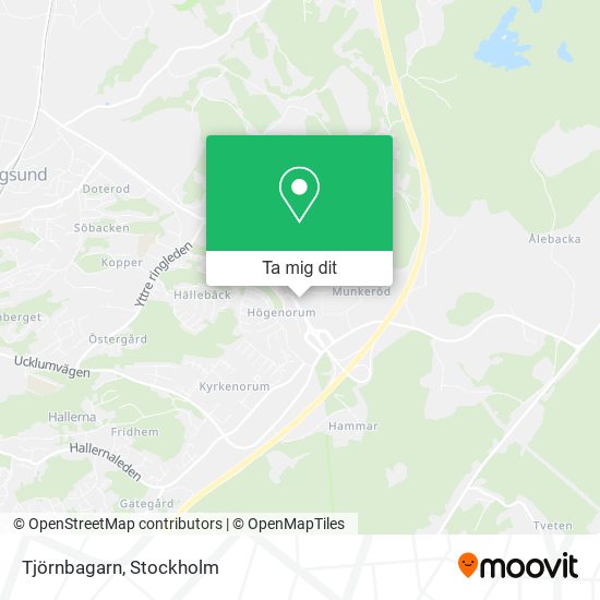 Tjörnbagarn karta