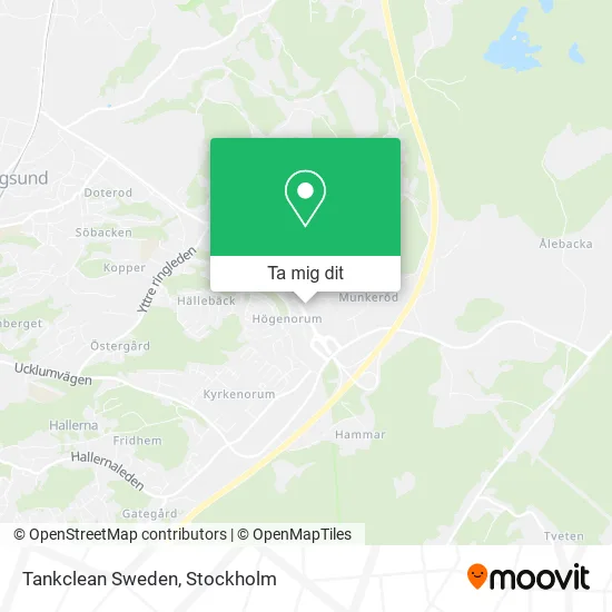 Tankclean Sweden karta