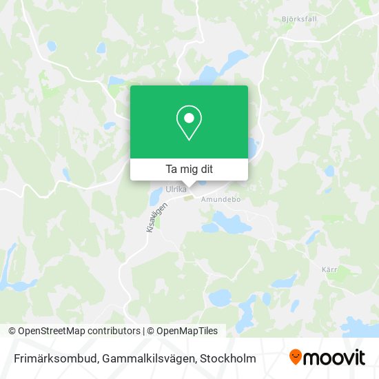 Frimärksombud, Gammalkilsvägen karta