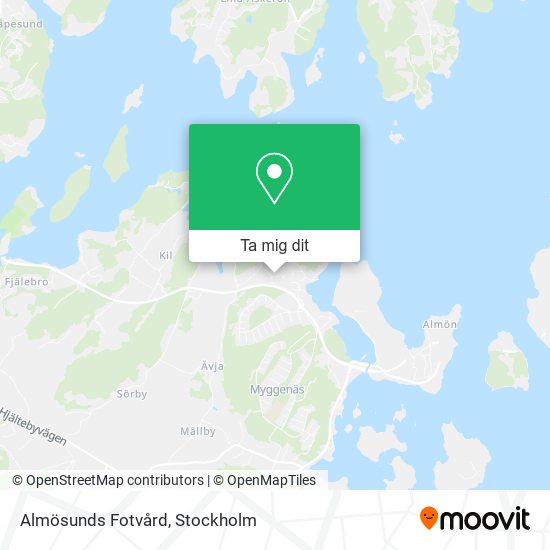 Almösunds Fotvård karta