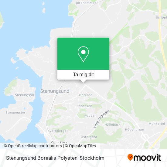 Stenungsund Borealis Polyeten karta