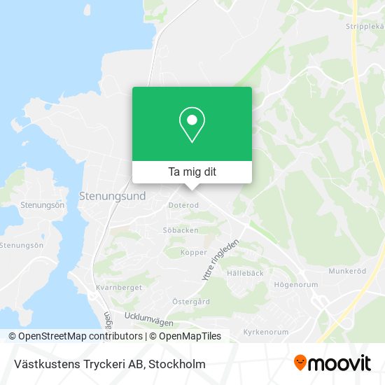 Västkustens Tryckeri AB karta