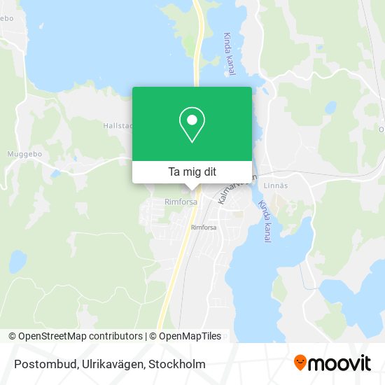 Postombud, Ulrikavägen karta