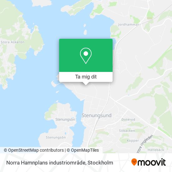 Norra Hamnplans industriområde karta