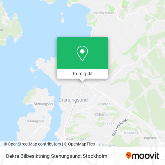 Dekra Bilbesiktning Stenungsund karta