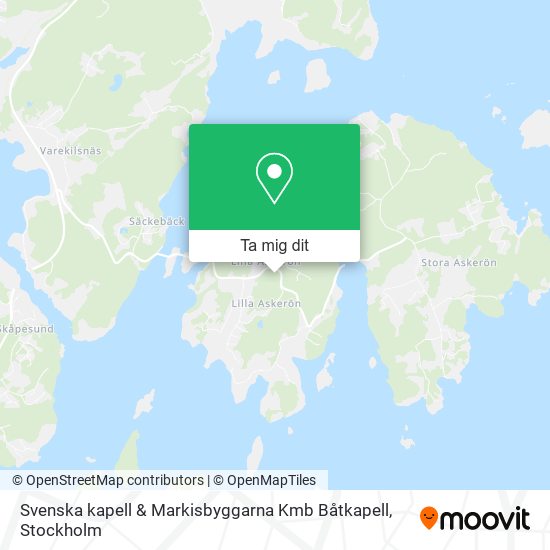 Svenska kapell & Markisbyggarna Kmb Båtkapell karta