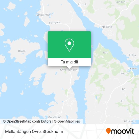 Mellantången Övre karta