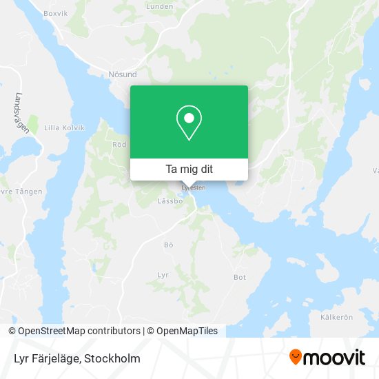 Lyr Färjeläge karta