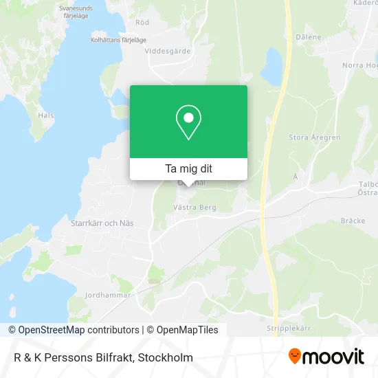 R & K Perssons Bilfrakt karta