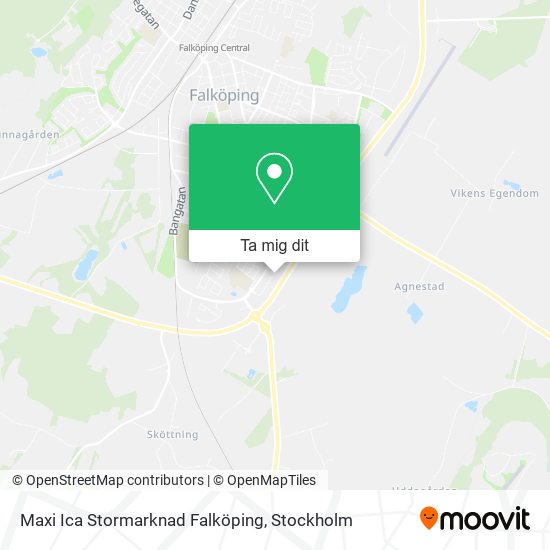 Maxi Ica Stormarknad Falköping karta