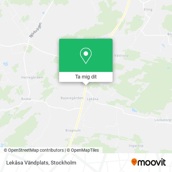Lekåsa Vändplats karta