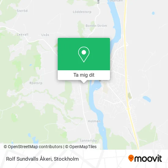 Rolf Sundvalls Åkeri karta