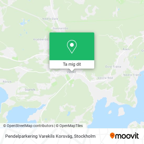 Pendelparkering Varekils Korsväg karta