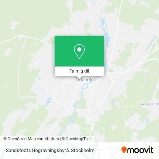 Sandstedts Begravningsbyrå karta