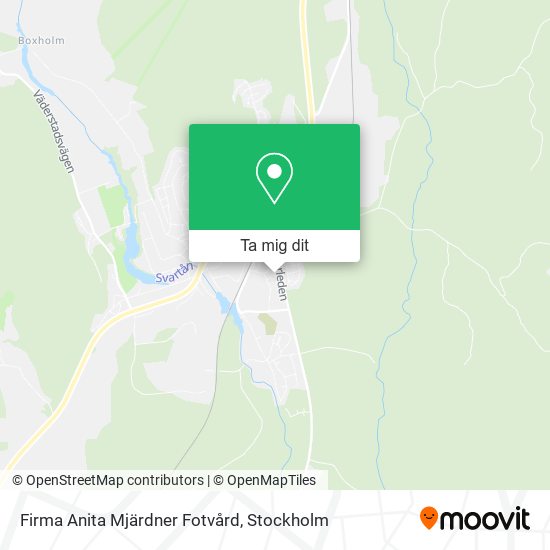 Firma Anita Mjärdner Fotvård karta