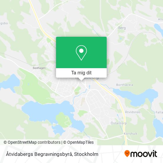 Åtvidabergs Begravningsbyrå karta