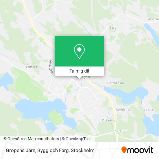 Gropens Järn, Bygg och Färg karta