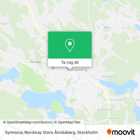Symnova, Nordway Store Åtvidaberg karta