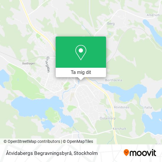 Åtvidabergs Begravningsbyrå karta