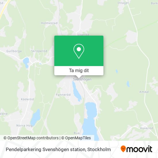 Pendelparkering Svenshögen station karta