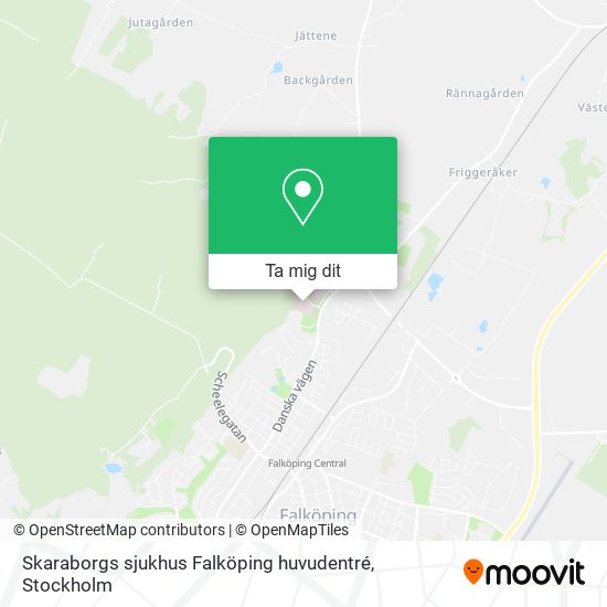 Skaraborgs sjukhus Falköping huvudentré karta