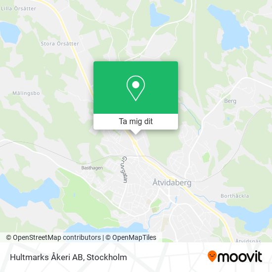 Hultmarks Åkeri AB karta