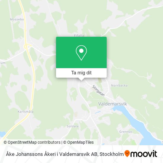 Åke Johanssons Åkeri i Valdemarsvik AB karta