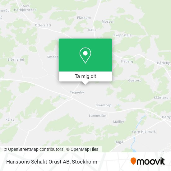 Hanssons Schakt Orust AB karta