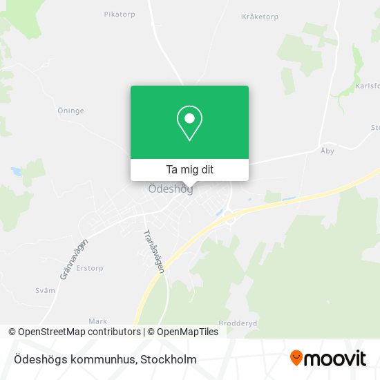 Ödeshögs kommunhus karta