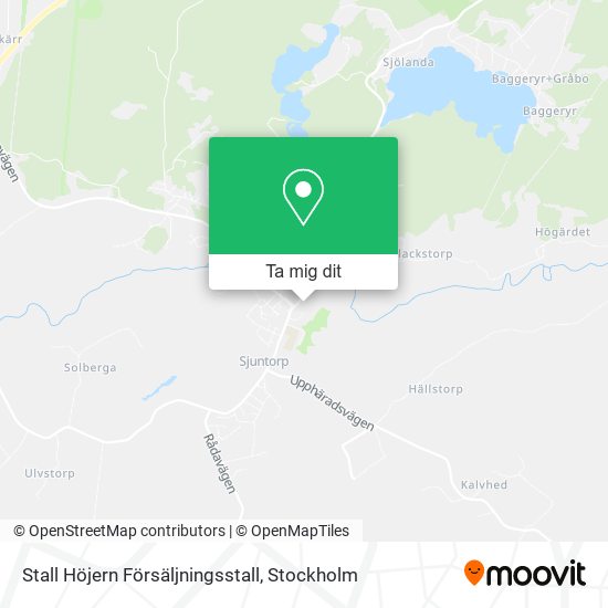 Stall Höjern Försäljningsstall karta