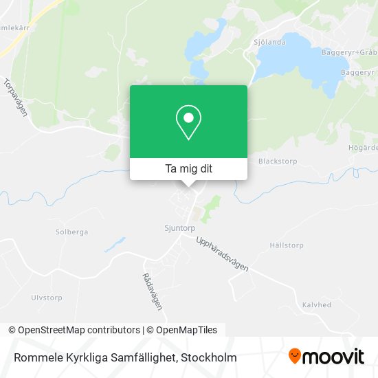 Rommele Kyrkliga Samfällighet karta